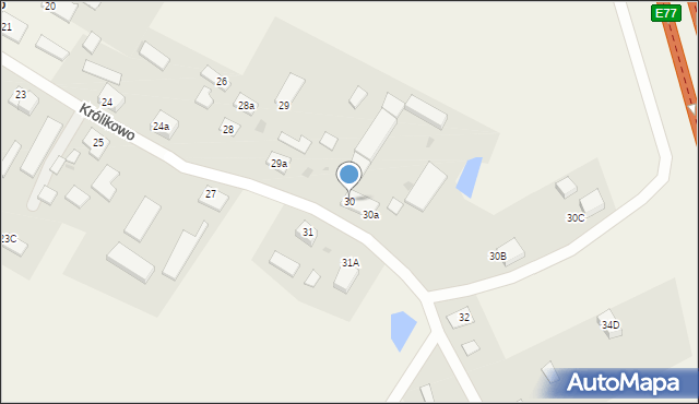 Królikowo, Królikowo, 30, mapa Królikowo