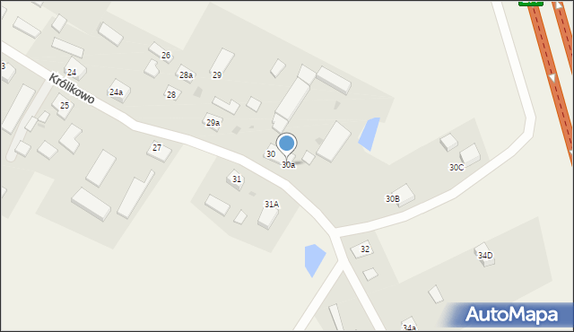 Królikowo, Królikowo, 30a, mapa Królikowo