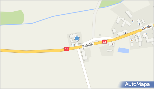 Królów, Królów, 1, mapa Królów