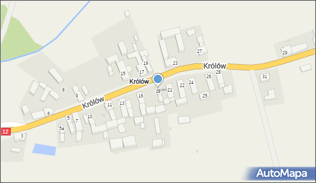 Królów, Królów, 18, mapa Królów