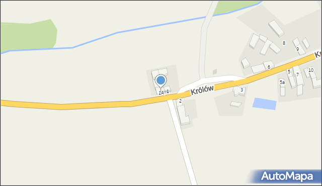 Królów, Królów, 1A, mapa Królów