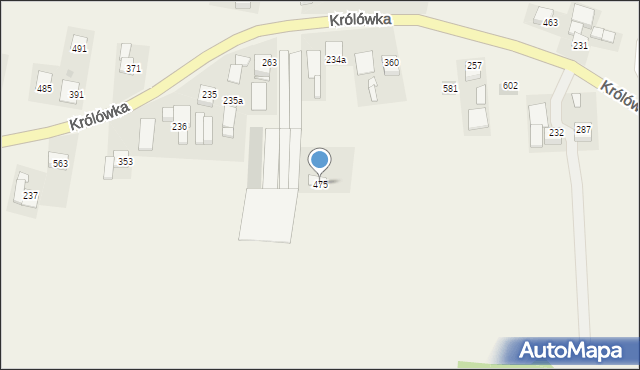 Królówka, Królówka, 475, mapa Królówka