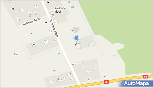 Królowy Most, Królowy Most, 20, mapa Królowy Most