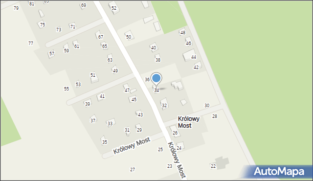 Królowy Most, Królowy Most, 34, mapa Królowy Most
