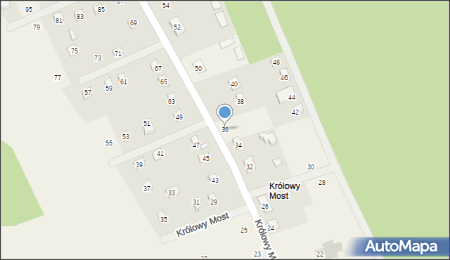 Królowy Most, Królowy Most, 36, mapa Królowy Most