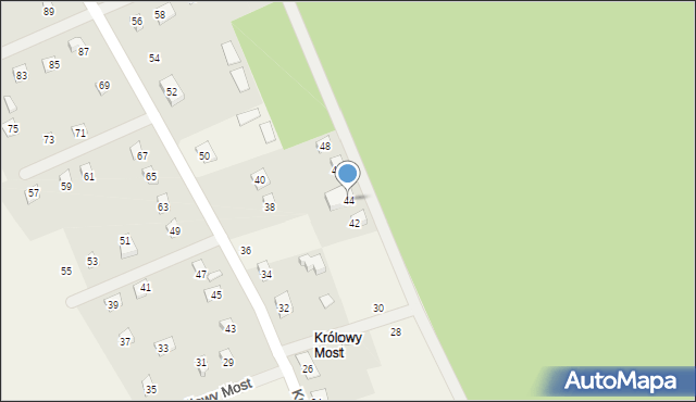Królowy Most, Królowy Most, 44, mapa Królowy Most