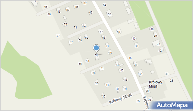 Królowy Most, Królowy Most, 51, mapa Królowy Most