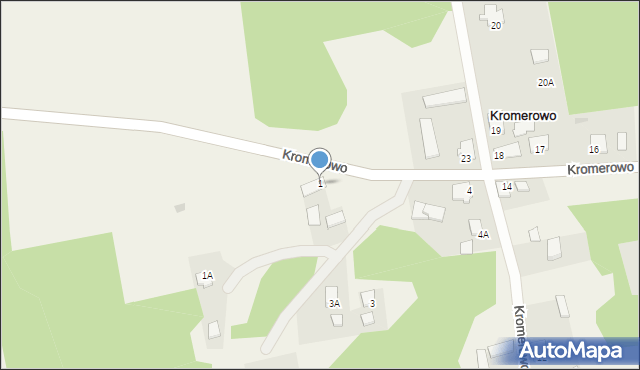 Kromerowo, Kromerowo, 1, mapa Kromerowo