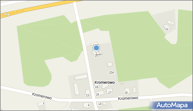 Kromerowo, Kromerowo, 20, mapa Kromerowo