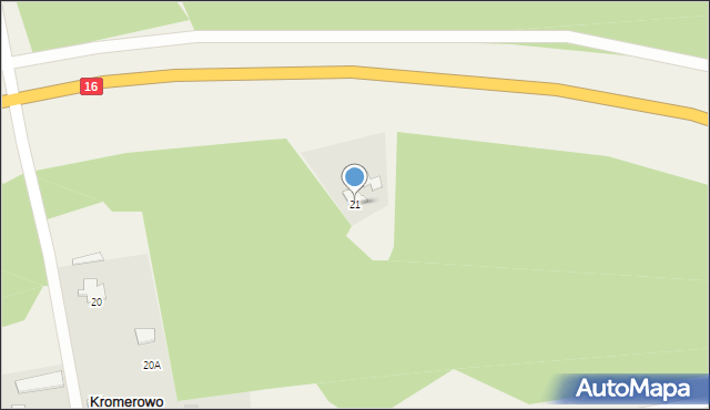 Kromerowo, Kromerowo, 21, mapa Kromerowo