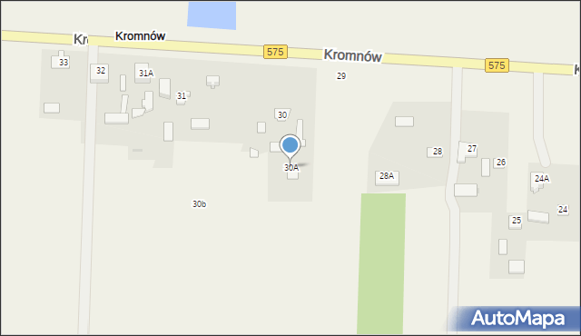 Kromnów, Kromnów, 30A, mapa Kromnów