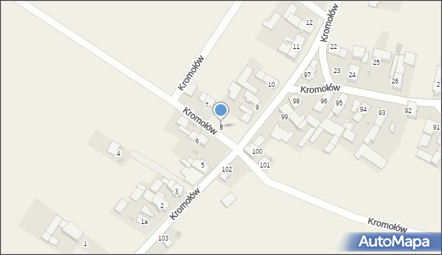 Kromołów, Kromołów, 8, mapa Kromołów