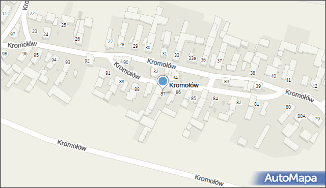 Kromołów, Kromołów, 87, mapa Kromołów