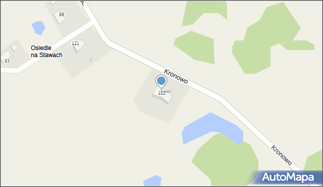 Kronowo, Kronowo, 122, mapa Kronowo