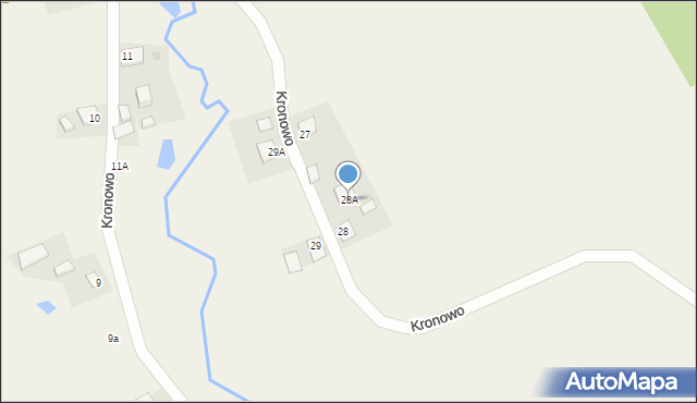 Kronowo, Kronowo, 28A, mapa Kronowo