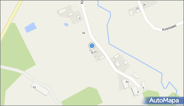 Kronowo, Kronowo, 8, mapa Kronowo