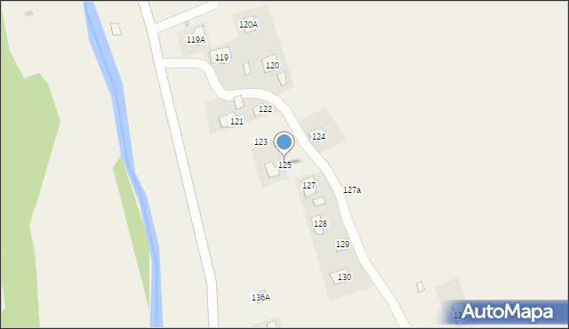 Krościenko, Krościenko, 125, mapa Krościenko