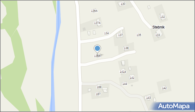 Krościenko, Krościenko, 138A, mapa Krościenko