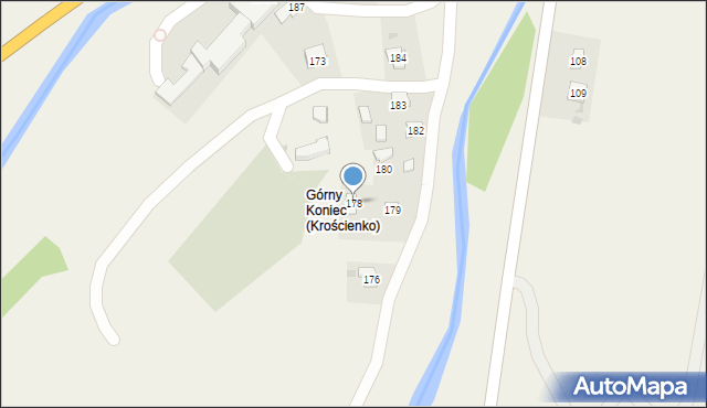 Krościenko, Krościenko, 178, mapa Krościenko