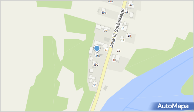 Krościenko nad Dunajcem, Króla Jana III Sobieskiego, 35a, mapa Krościenko nad Dunajcem