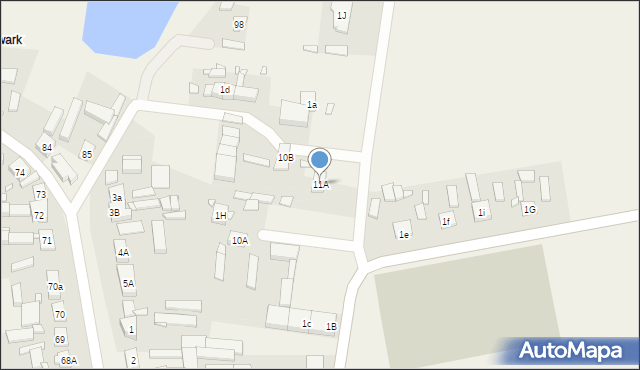 Krosin, Krosin, 11A, mapa Krosin