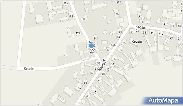 Krosin, Krosin, 59A, mapa Krosin