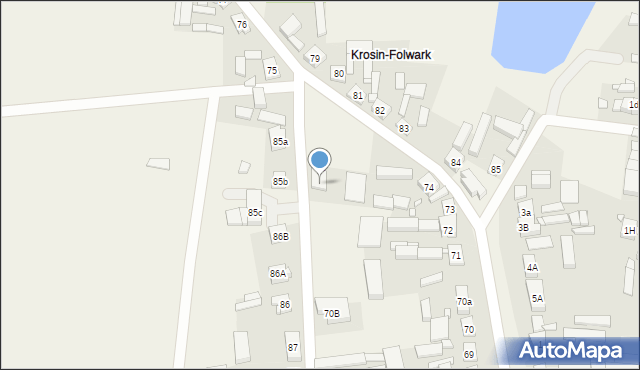 Krosin, Krosin, 74a, mapa Krosin