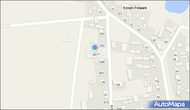 Krosin, Krosin, 85c, mapa Krosin
