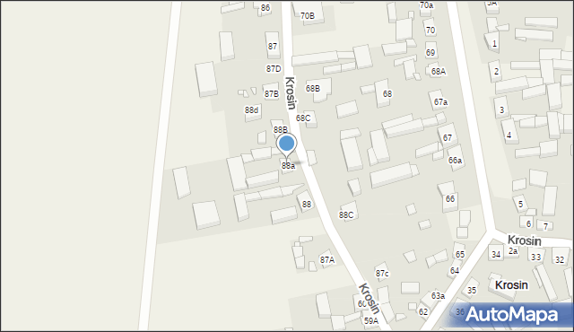 Krosin, Krosin, 88a, mapa Krosin