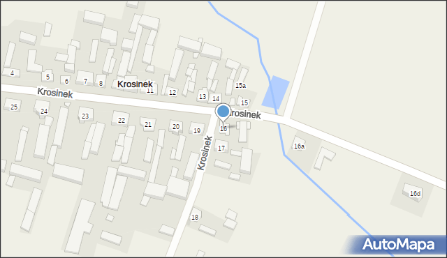 Krosinek, Krosinek, 16, mapa Krosinek