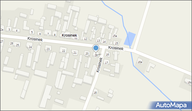 Krosinek, Krosinek, 19, mapa Krosinek