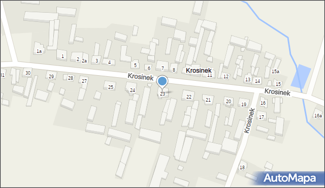 Krosinek, Krosinek, 23, mapa Krosinek