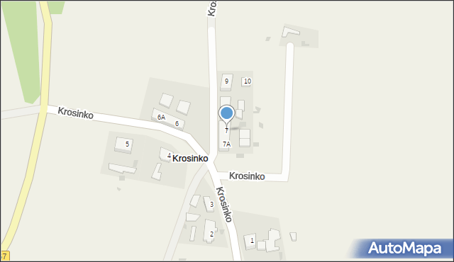 Krosinko, Krosinko, 7, mapa Krosinko