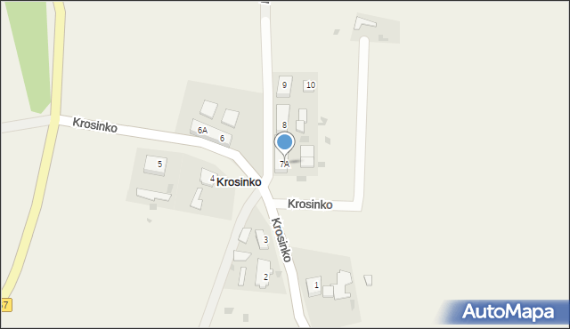 Krosinko, Krosinko, 7A, mapa Krosinko