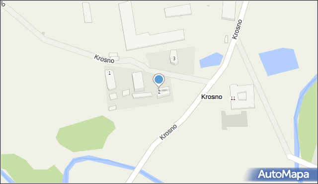 Krosno, Krosno, 2, mapa Krosna