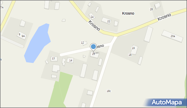 Krosno, Krosno, 15, mapa Krosna