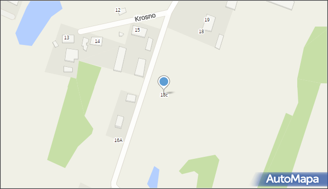 Krosno, Krosno, 18c, mapa Krosna