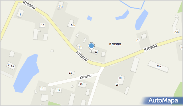 Krosno, Krosno, 23A, mapa Krosna