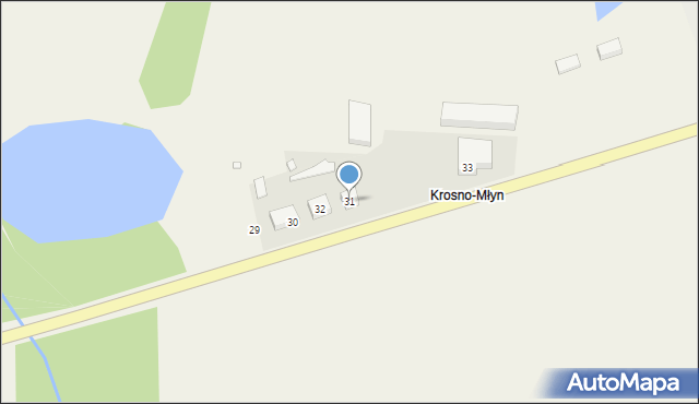 Krosno, Krosno, 31, mapa Krosna