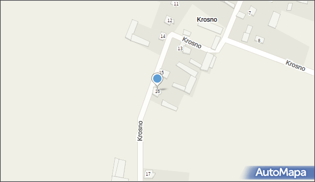 Krosno, Krosno, 16, mapa Krosna