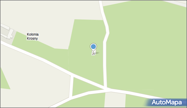 Krosno, Krosno, 20, mapa Krosna