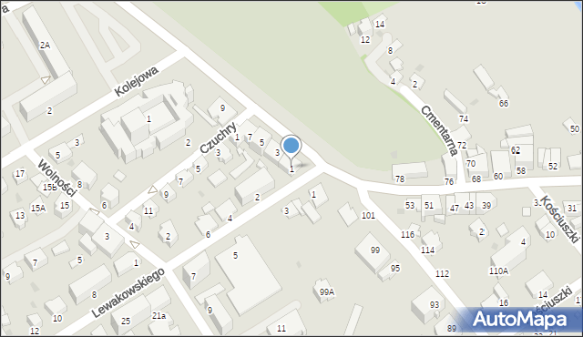 Krosno, Krakowska, 1, mapa Krosna