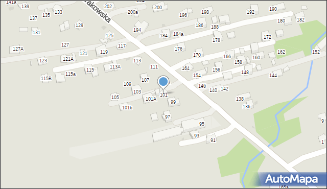 Krosno, Krakowska, 101, mapa Krosna