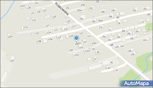 Krosno, Krakowska, 109, mapa Krosna