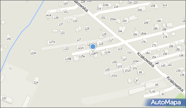 Krosno, Krakowska, 115, mapa Krosna