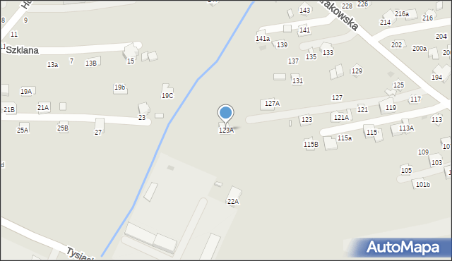 Krosno, Krakowska, 123A, mapa Krosna