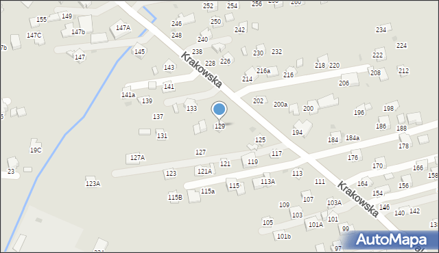 Krosno, Krakowska, 129, mapa Krosna