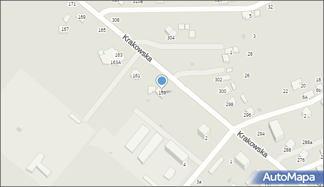 Krosno, Krakowska, 159, mapa Krosna