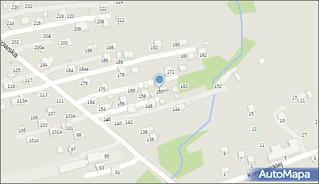 Krosno, Krakowska, 160, mapa Krosna