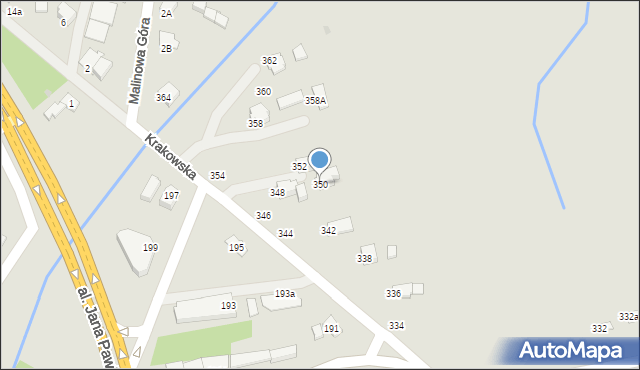 Krosno, Krakowska, 350, mapa Krosna